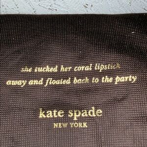 Kate Spade large brown dust bag, purse protection EUC. 19 X 17 in gold letters